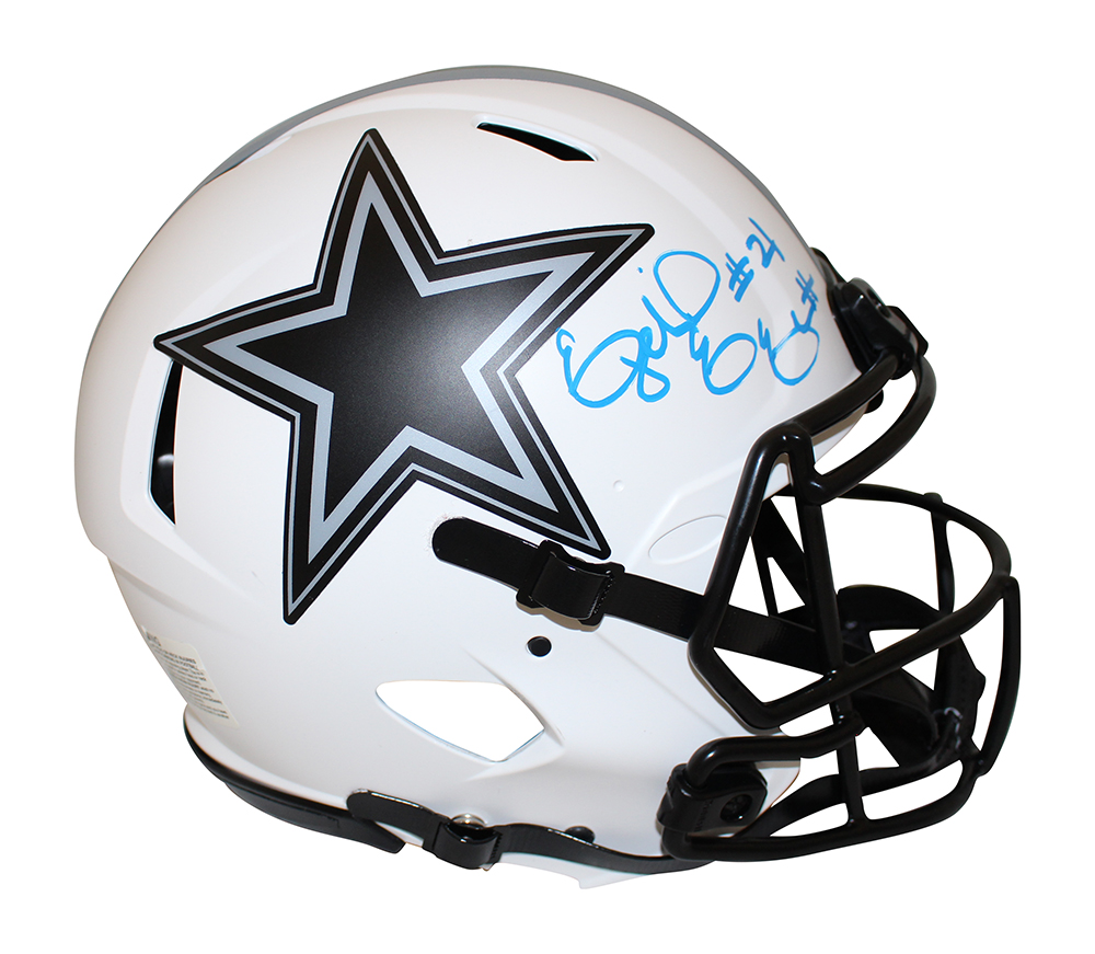 Ezekiel Elliott Signed Dallas Cowboys Authentic Lunar Speed Helmet Beckett