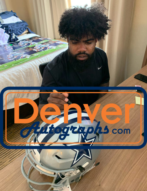 Ezekiel Elliott Signed Dallas Cowboys Authentic SpeedFlex Helmet BAS 24170