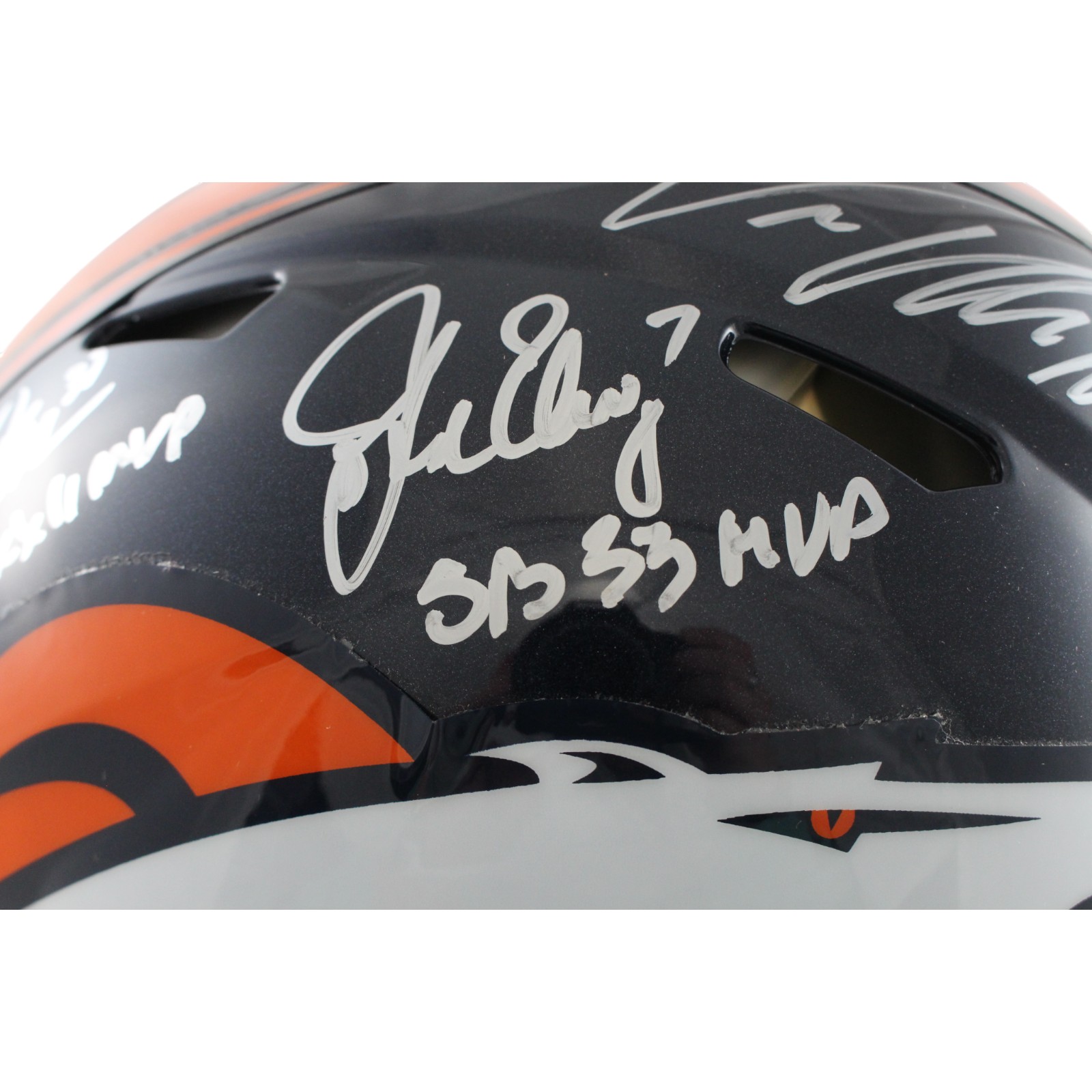 John Elway Terrell Davis Von Miller Signed Denver Broncos Helmet MVP BAS 54273 3 John Elway Terrell Davis Von Miller Signed Denver Broncos Helmet MVP BAS 54273