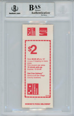 John Elway & Dan Fouts Autographed 10/12/1986 Ticket Stub Beckett Slab