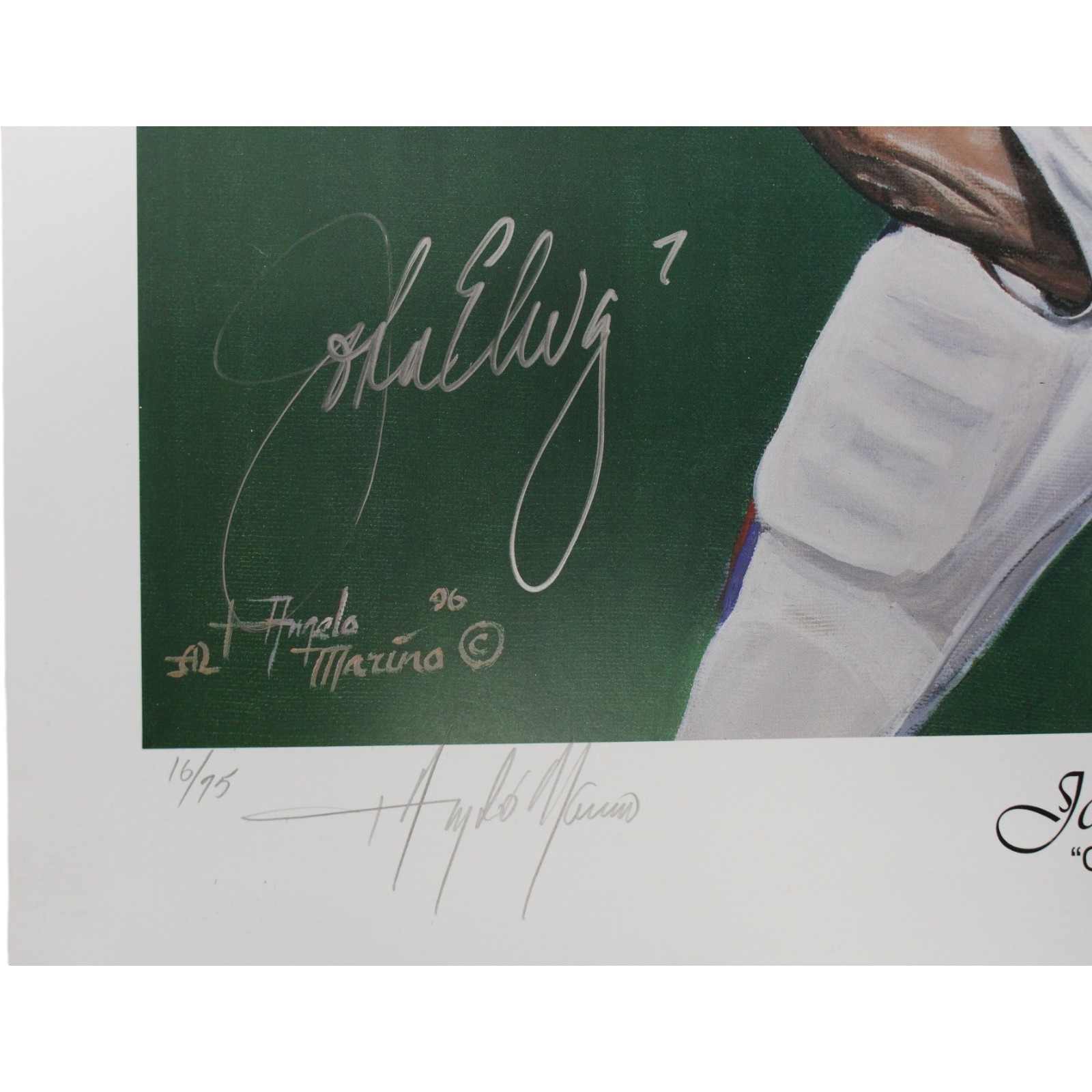 John Elway Autographed Denver Broncos 18x24 Photo by Angelo Marino Beckett 57548 5 John Elway Autographed Denver Broncos 18x24 Photo by Angelo Marino Beckett 57548