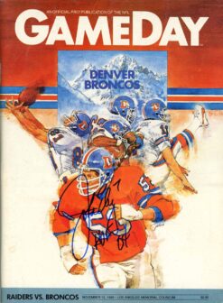 John Elway Autographed 11/13/1983 Gameday Program HOF Beckett 50985