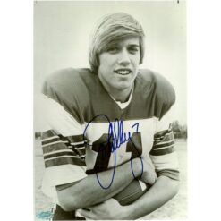 John Elway Autographed Stanford Cardinal 8x10 Photo B&W Mounted Memories 51519