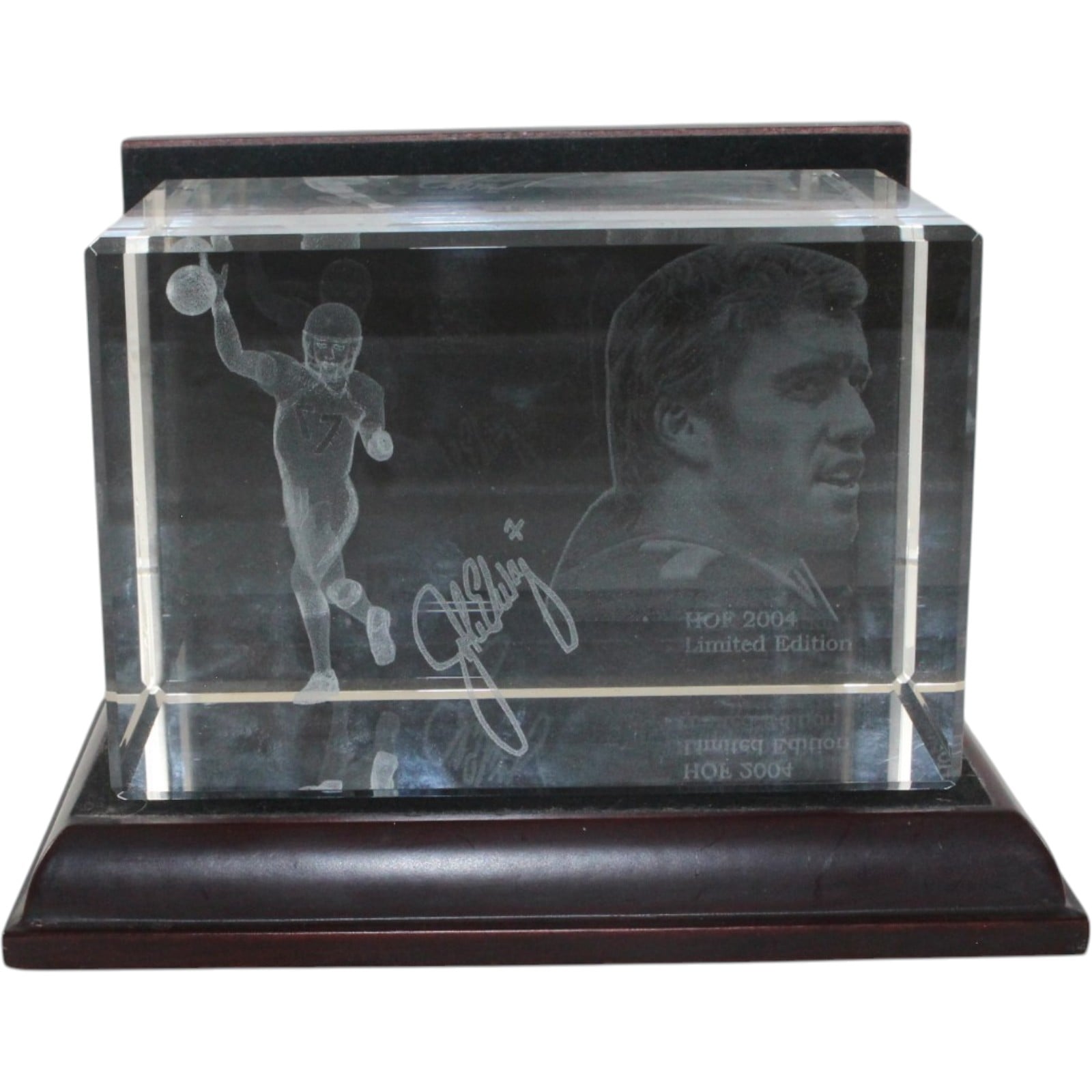 John Elway Denver Broncos Hall of Fame Crystal Cube Limited Edition /777 57835