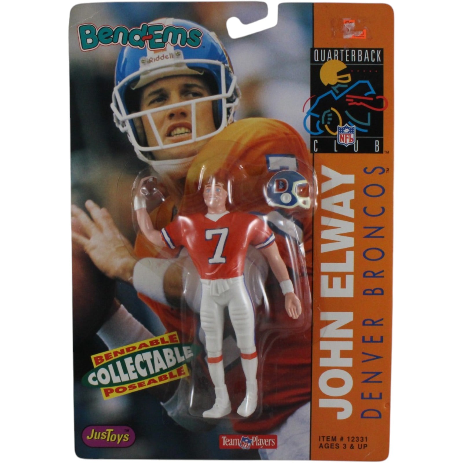 John Elway Denver Broncos Bend-ems Figurine Vintage Collectible 57845