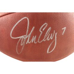 John Elway Autographed Denver Broncos Duke Football Deflate Beckett 56393