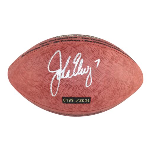 John Elway Signed Denver Broncos Hall Of Fame Official Football BAS 50987