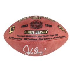 John Elway Signed Denver Broncos Hall Of Fame Official Football BAS 50987