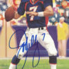 John Elway Autographed/Signed Denver Broncos Goal Line Art Card Blue 11177