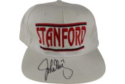 John Elway Autographed/Signed Stanford Cardinal White Snapback Hat Beckett 52858