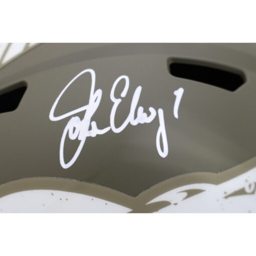 John Elway Signed Denver Broncos 22 Salute F/S Helmet Beckett 45440