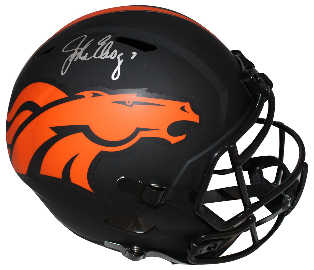 John Elway Signed Denver Broncos F/S Eclipse Helmet Beckett