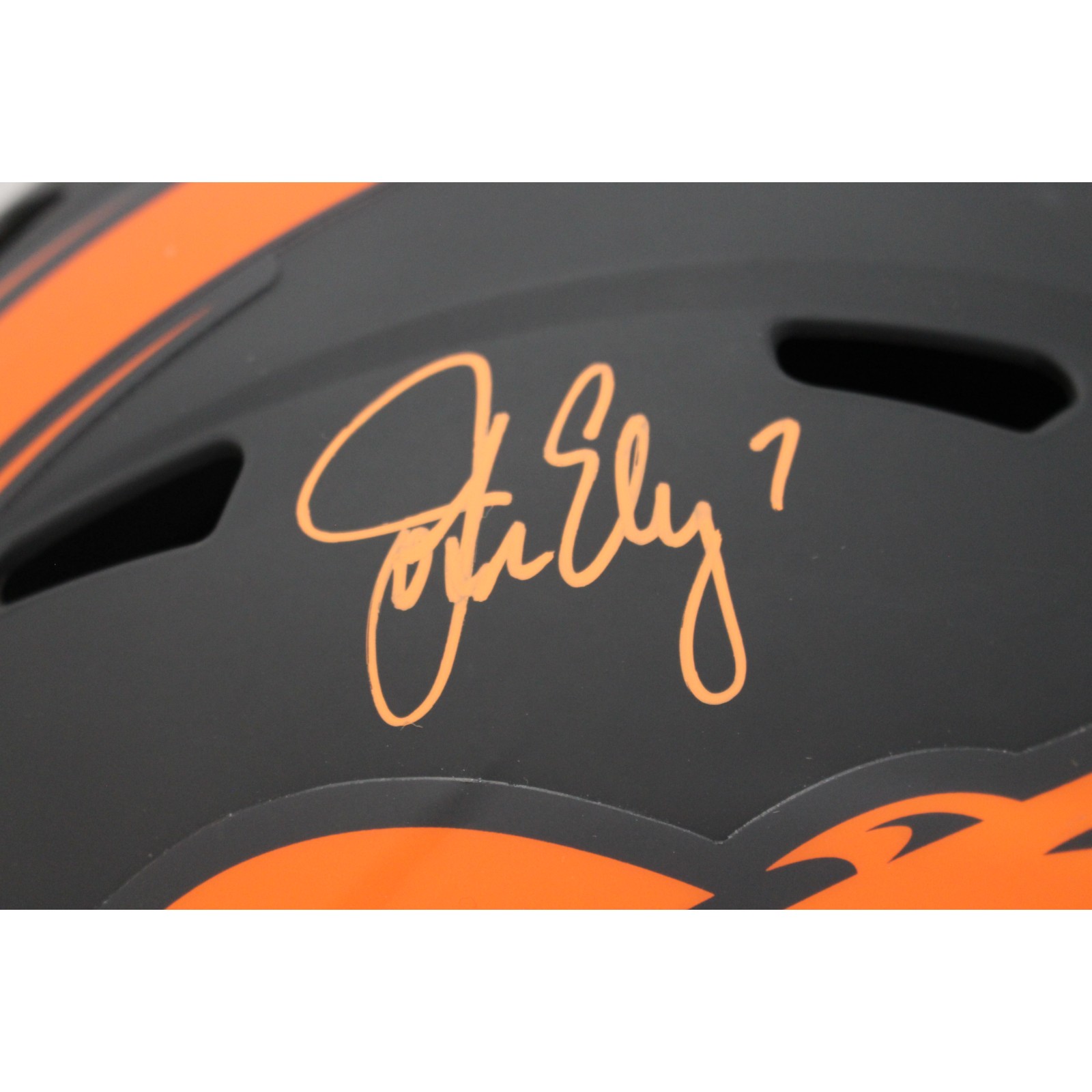 thumbnail image 2 of John Elway Autograph Nameplate – Denver Broncos Display Case, Original Football Memorabilia 2 of 5