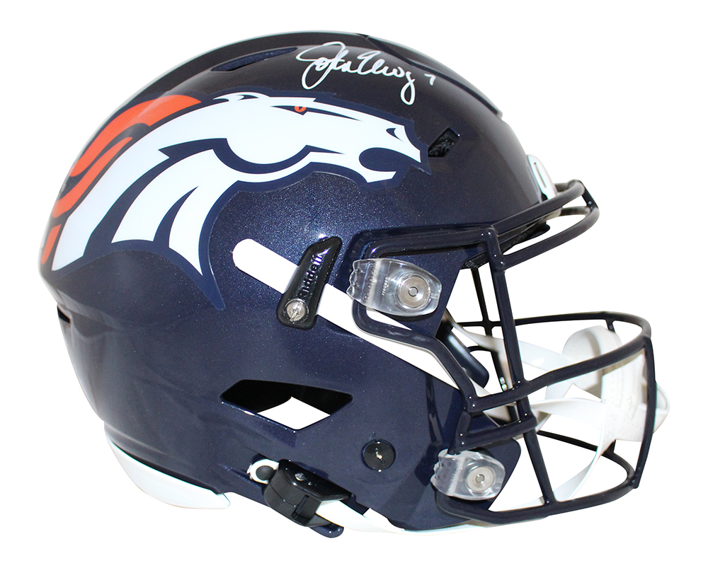 John Elway Autographed Denver Broncos Authentic Speed Flex Helmet BAS 28449