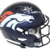 John Elway Signed Denver Broncos Authentic Speed Flex Helmet 2 Insc BAS 25320
