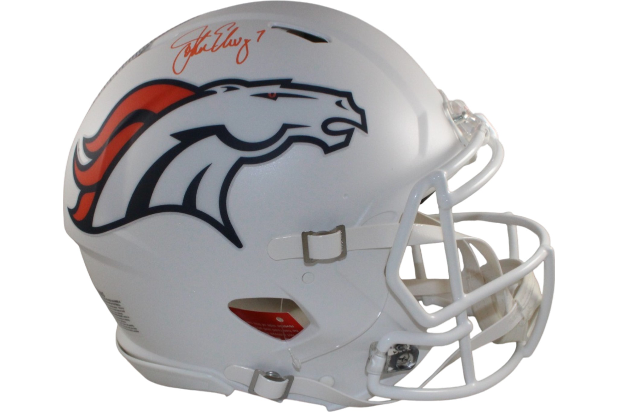 John Elway Autographed Denver Broncos Authentic 24 Alt Helmet Beckett W 55371