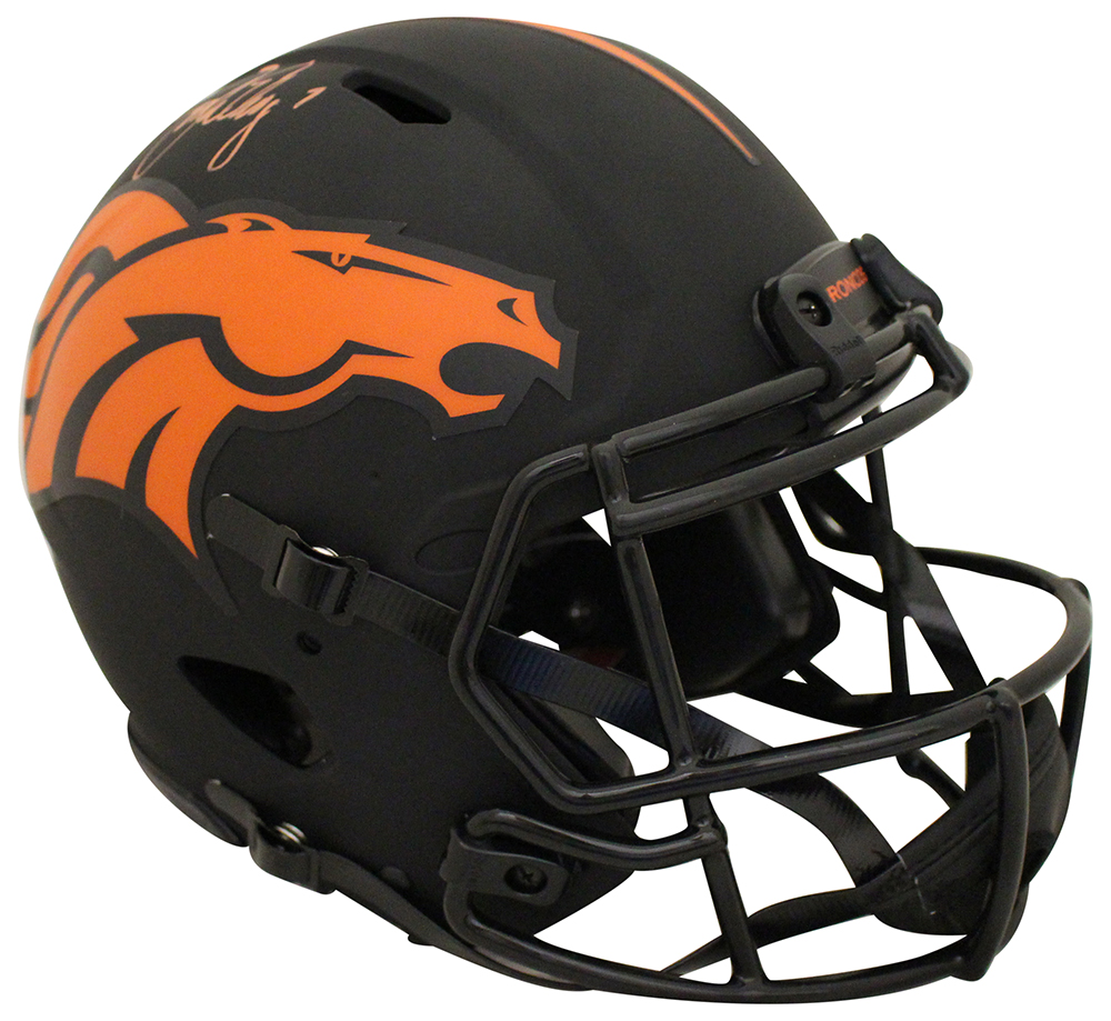 John Elway Autographed Denver Broncos Authentic Eclipse Helmet BAS 28276