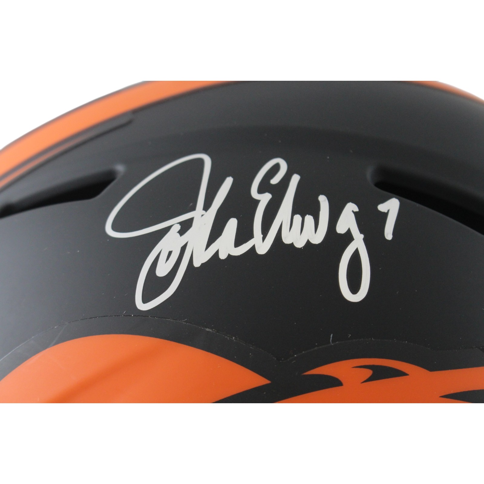 John Elway Autographed Denver Broncos Pro Eclipse Helmet Beckett Witness 55254