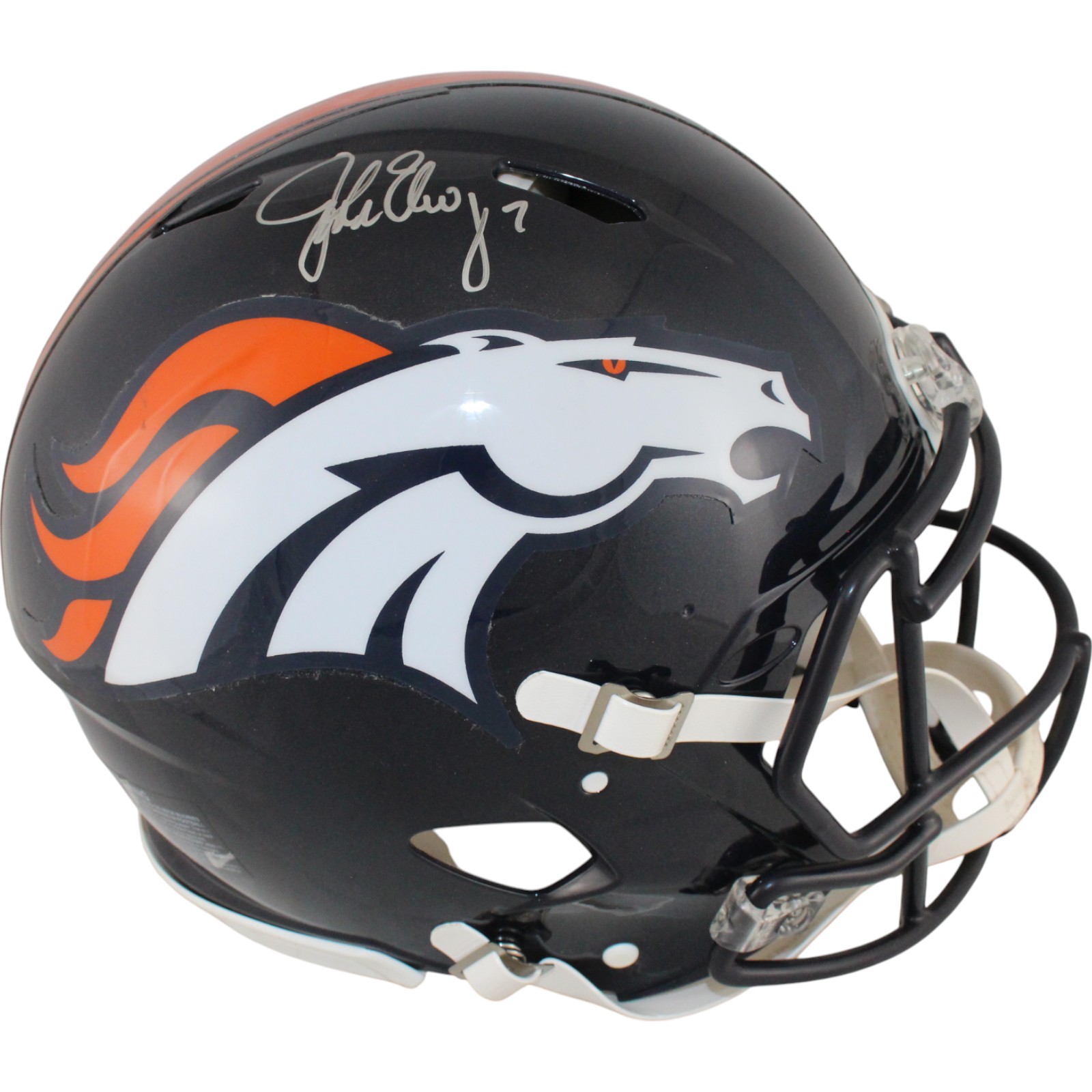 John Elway Autographed Denver Broncos Authentic TB 97-23 Helmet Beckett 50229