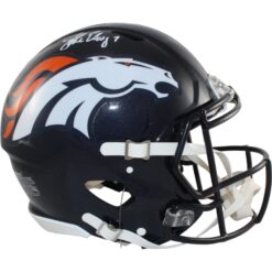John Elway Autographed Denver Broncos Authentic TB Helmet Beckett Witness 55250