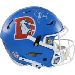 John Elway Autographed Denver Broncos SpeedFlex TB Helmet Beckett Witness 55200