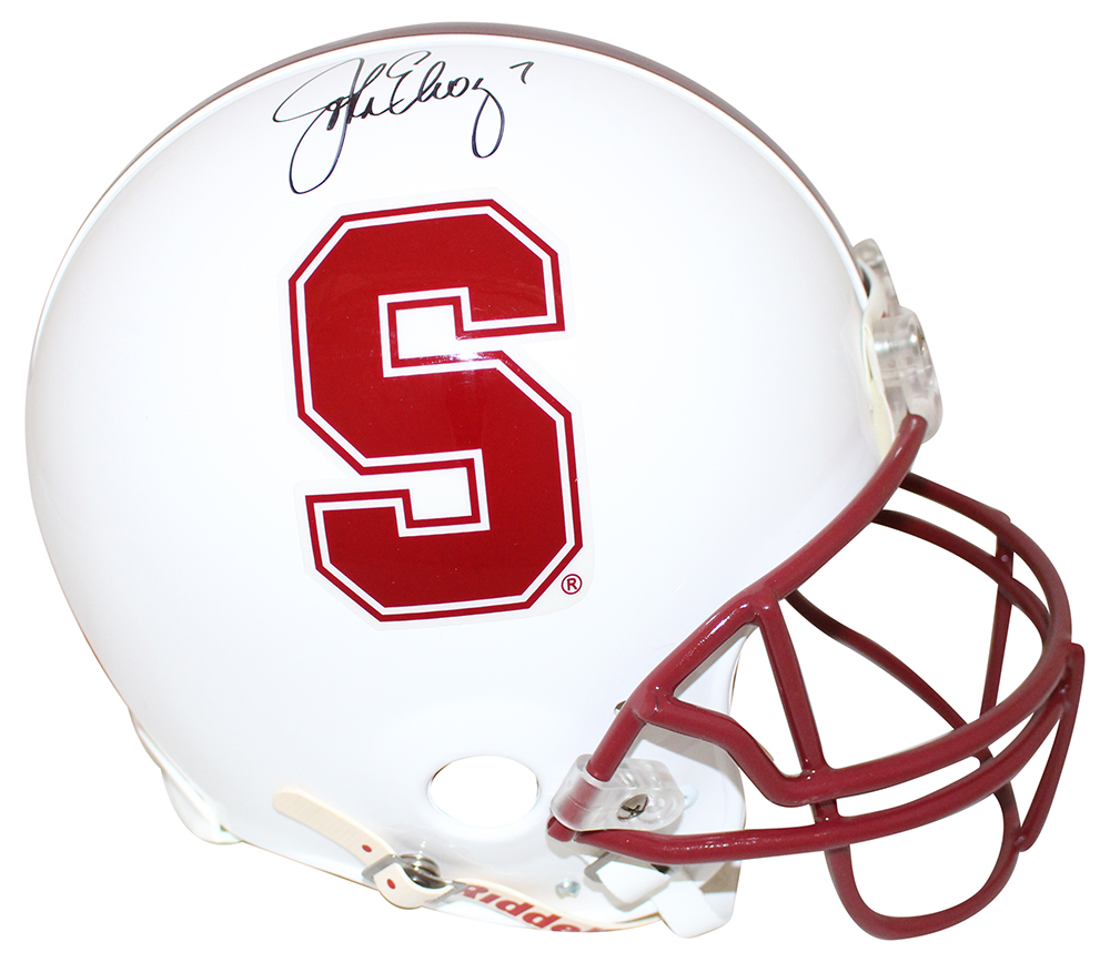 John Elway Autographed/Signed Stanford Cardinals Authentic Helmet BAS 28452