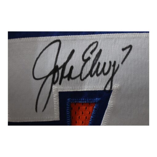 John Elway Autographed Denver Broncos Orange Wilson 46 Jersey BAS 50981