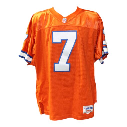 John Elway Autographed Denver Broncos Orange Wilson 46 Jersey BAS 50981