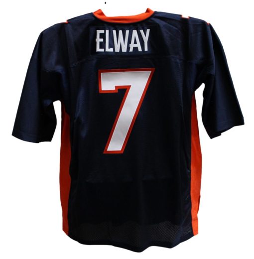 John Elway Signed Denver Broncos Mithcell & Ness 3XL Blue Jersey Beckett