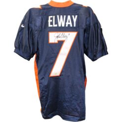 John Elway Autographed Denver Broncos Nike 48 Navy Jersey Mounted Memories 51518