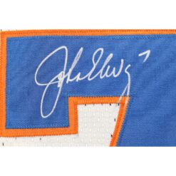 John Elway Autographed Denver Broncos Wilson Sz 46 White Jersey Beckett 52847