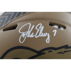 John Elway Autographed Denver Broncos 23 STS Mini Helmet Beckett Witness 55220