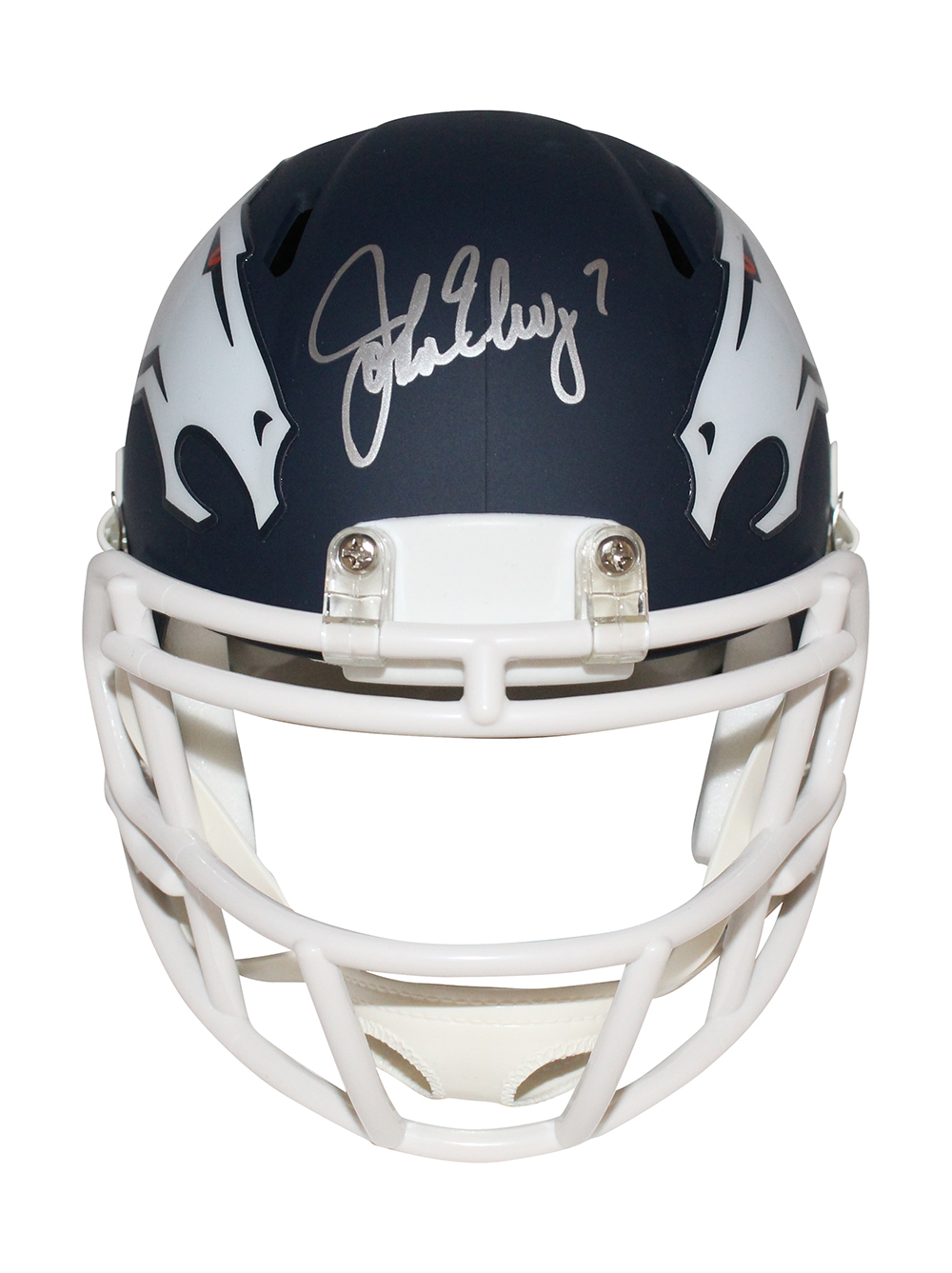 John Elway Autographed Denver Broncos AMP Mini Helmet Beckett