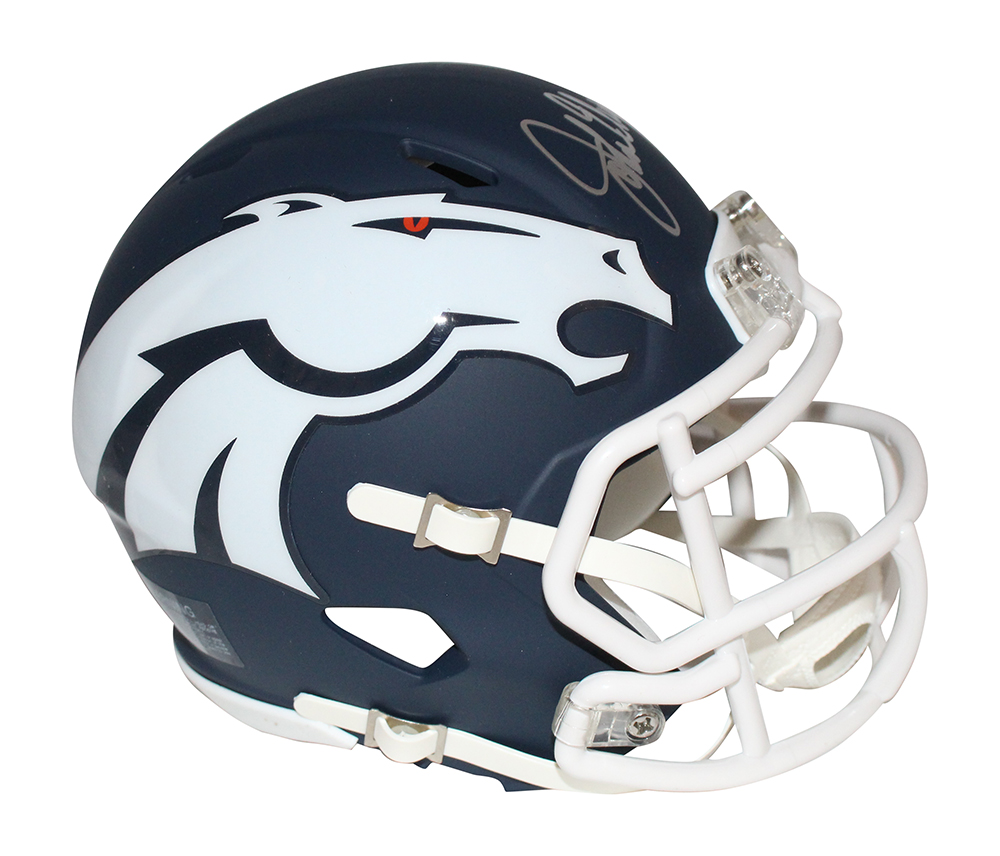 John Elway Autographed Denver Broncos AMP Mini Helmet Beckett