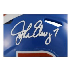 John Elway Signed Denver Broncos 75-96 Speed Mini Helmet Beckett 50996
