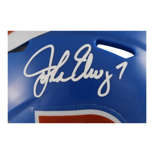 John Elway Signed Denver Broncos 75-96 Speed Mini Helmet Beckett 50996