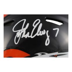 John Elway Signed Denver Broncos 97-23 Speed Mini Helmet Beckett 50994
