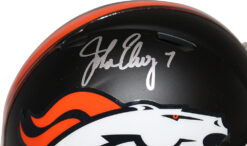 John Elway Signed Denver Broncos Matte Black Mini Helmet Beckett