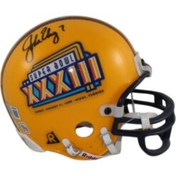 John Elway Signed Denver Broncos Super Bowl XXXIII Mini Helmet Beckett W 55209