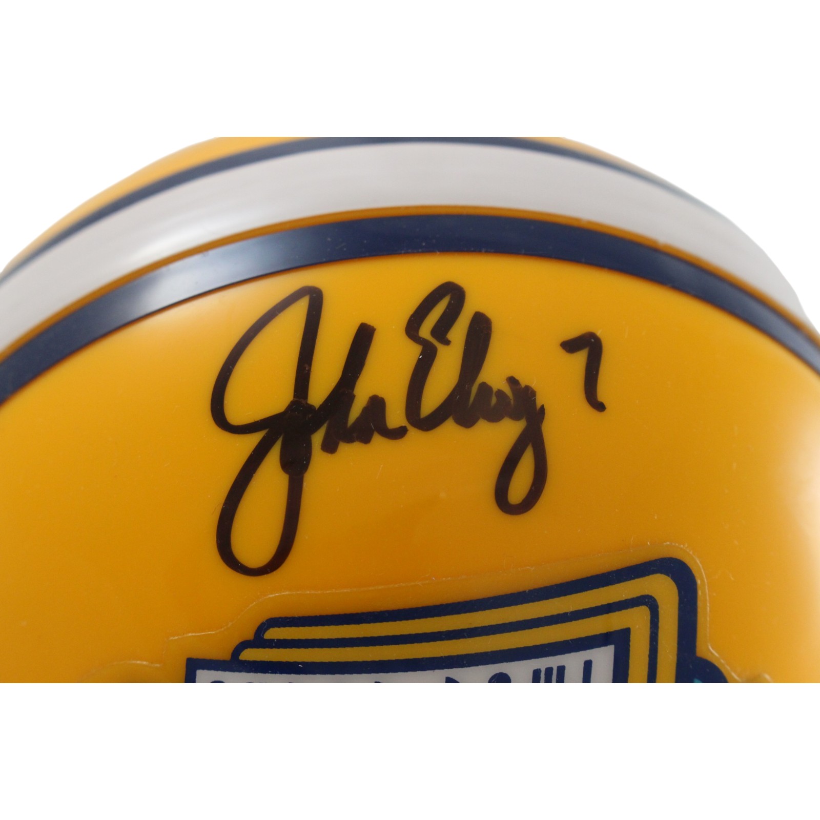 John Elway Signed Denver Broncos Super Bowl XXXIII Mini Helmet Beckett W 55209