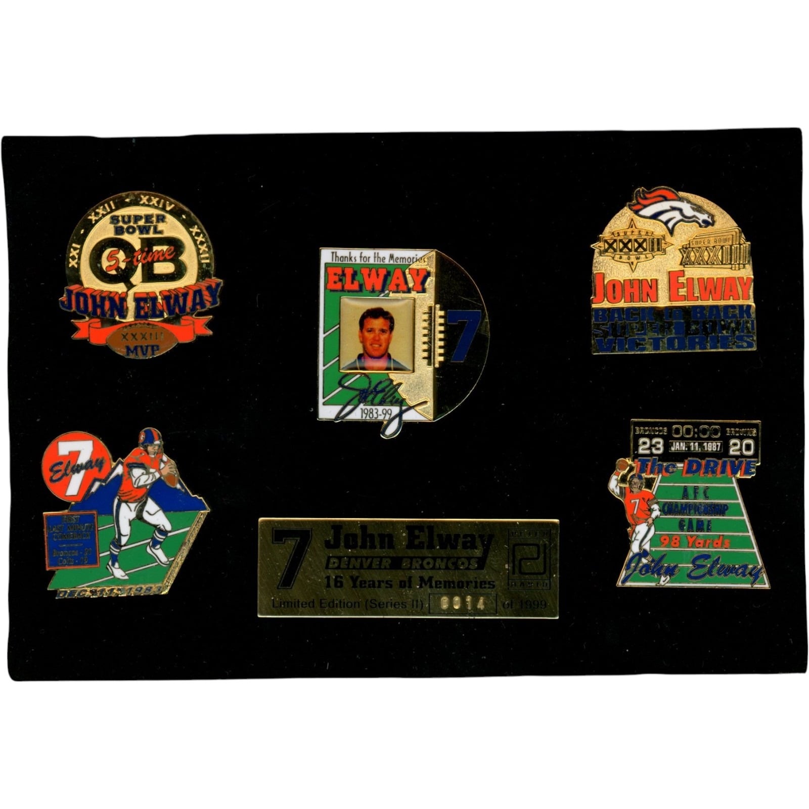John Elway Denver Broncos Pin Collector Set Series 1 LE /1999 58010