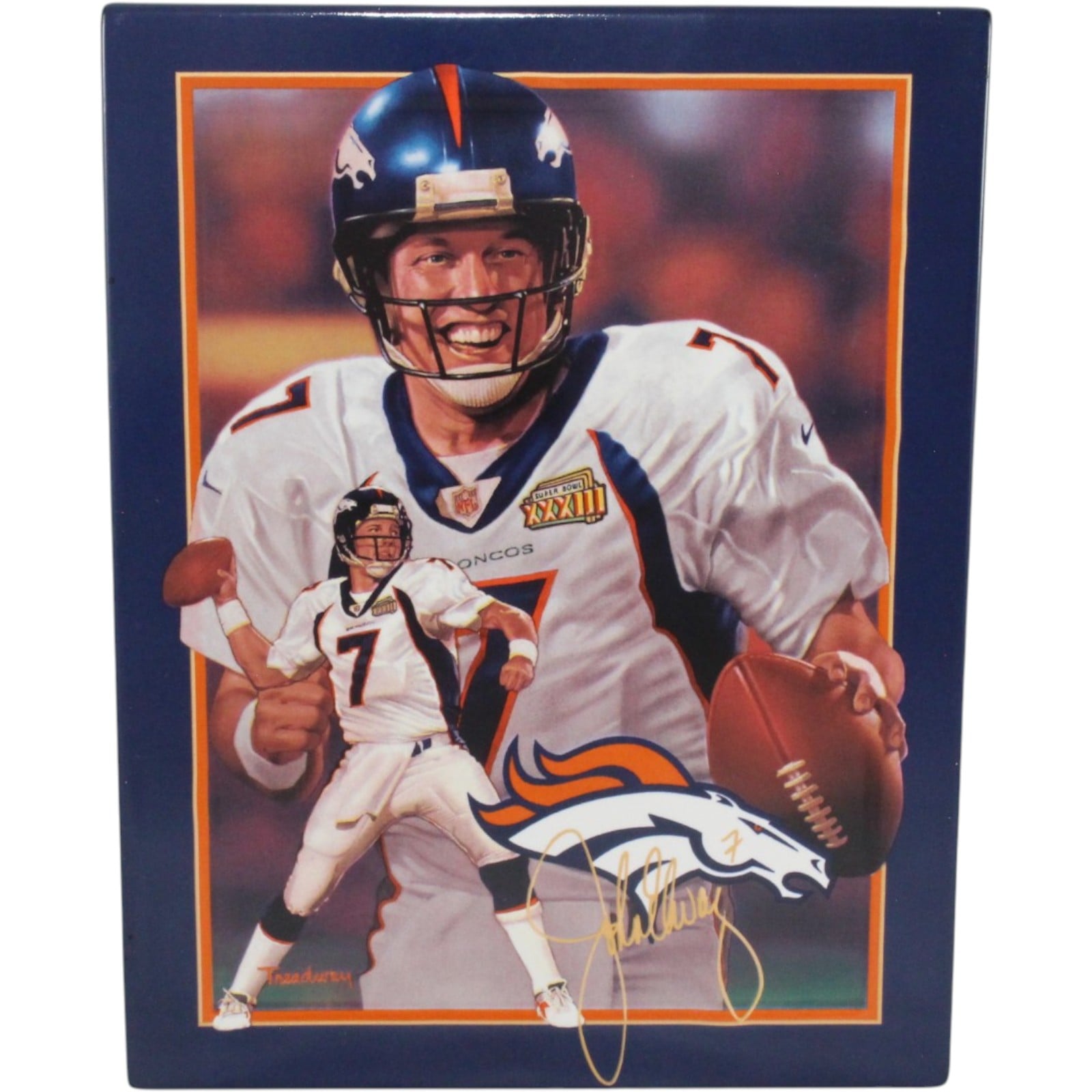 John Elway Denver Broncos Bradford Exchange Ceramic Plate 57836