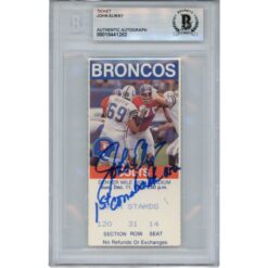 John Elway Autographed Denver Broncos 12/11/83 Ticket 1st Comeback Beckett 50998