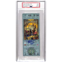 John Elway Signed Denver Broncos SBXXXIII 2/9 Ticket Stub Slab PSA 40877