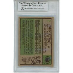 John Elway Autographed Denver Broncos 1984 Topps #63 Slab AS IS Beckett 56112