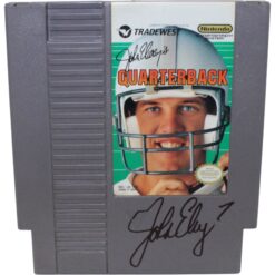 John Elway Autographed NES Cartridge Elway's Quarterback Beckett 54563