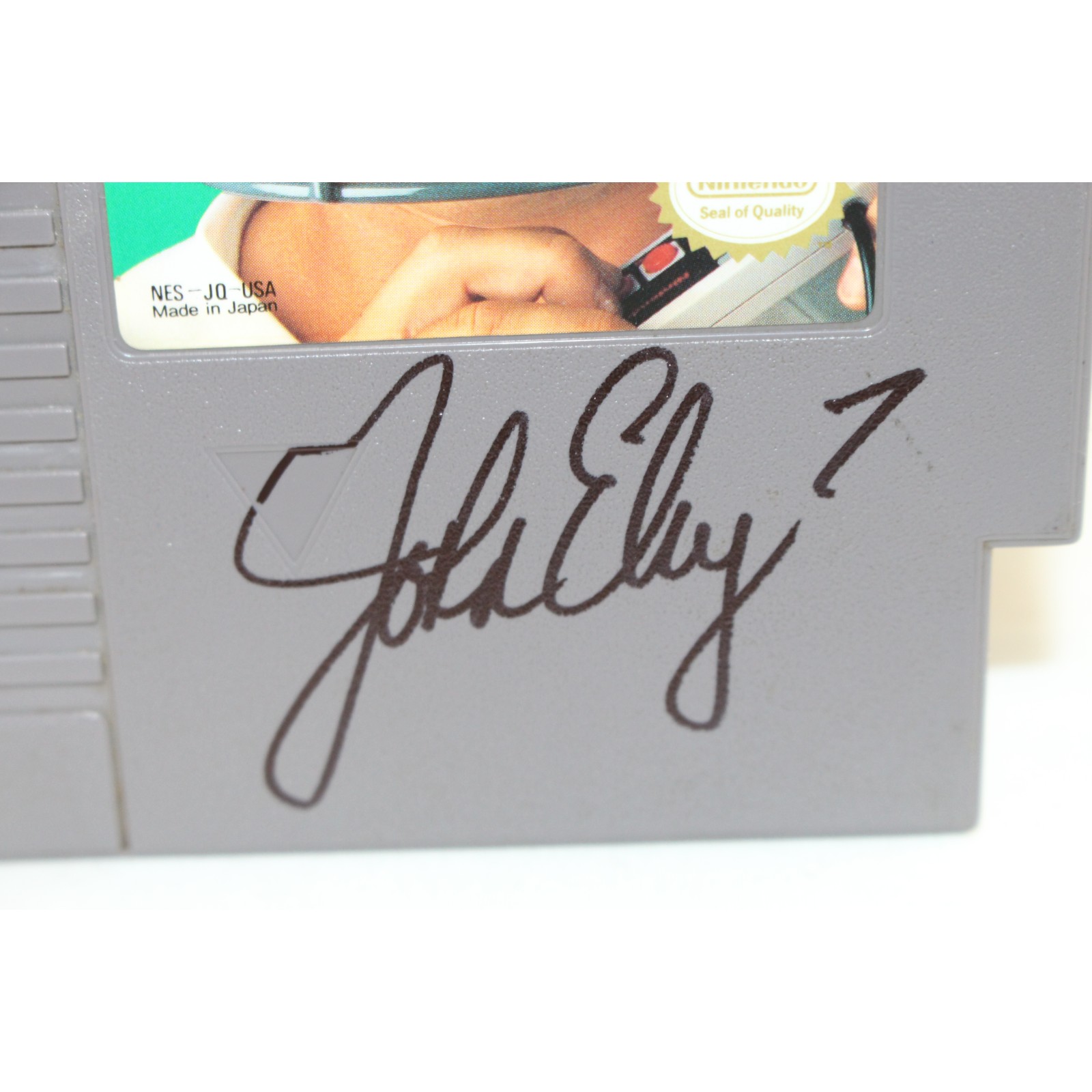 John Elway Autographed NES Cartridge Elway's Quarterback Beckett 54563 2 John Elway Autographed NES Cartridge Elway's Quarterback Beckett 54563