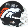 Manning & Elway Signed Denver Broncos Authentic Black Matte Helmet BAS 25440