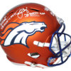 Elway Miller & Davis Signed Denver Broncos Blaze Replica Helmet MVP BAS 25348