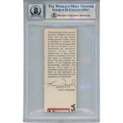 Joe Montana John Elway San Francisco 49ers 10/9/88 Ticket Slab Beckett 49975